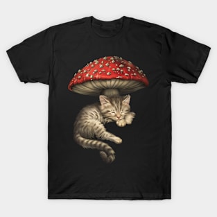 Cottagecore Aesthetic Cat Wanderlust T-Shirt